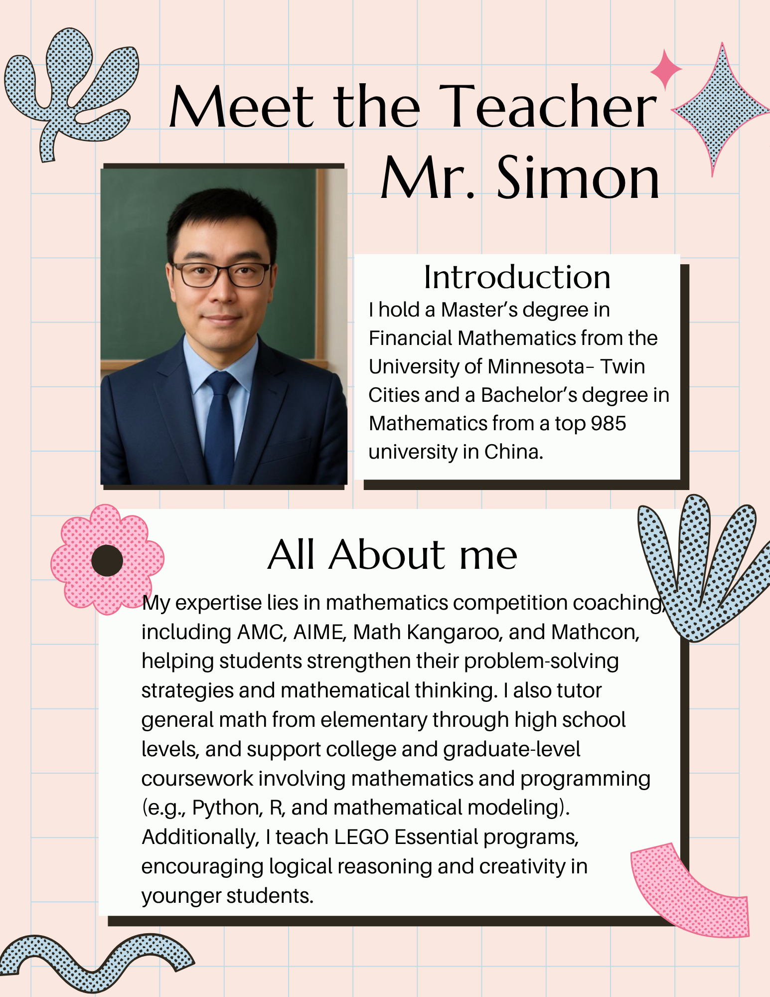 Upcoming Teacher